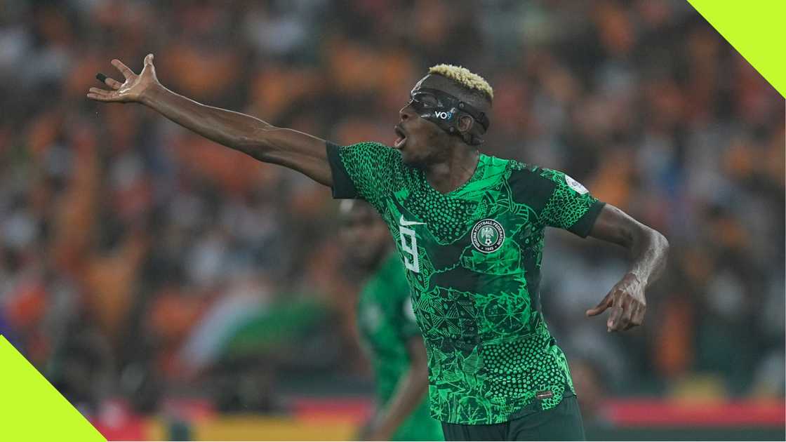 Victor Osimhen, Super Eagles, Nigeria, AFCON 2023 final, Stade de Alassane Ouatarra, Abidjan, Ivory Coast. Victor Osimhen, Super Eagles, Nigeria, AFCON 2023 final, Stade de Alassane Ouatarra, Abidjan, Ivory Coast.