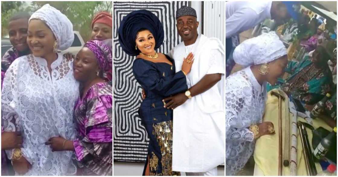 Mercy Aigbe visits hubby's hometown Mercy Aigbe visits hubby's hometown