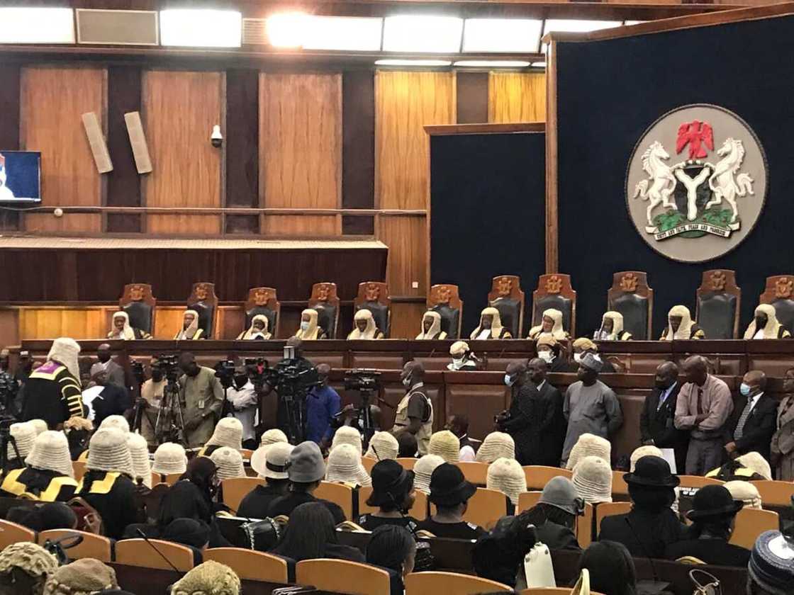 Supreme Court, Justice Mary Odili, Bayelsa state Governor Duoye Diri, Governor Nyesom Wike, Senator Seriake Dickson Supreme Court, Justice Mary Odili, Bayelsa state Governor Duoye Diri, Governor Nyesom Wike, Senator Seriake Dickson
