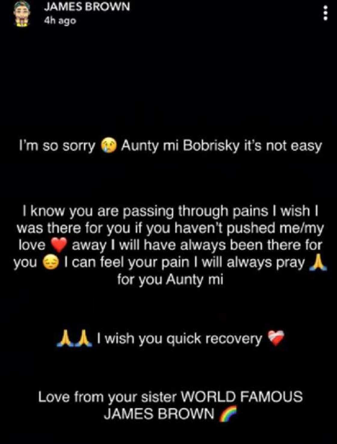 Screenshot of Snapchat post Screenshot of Snapchat post