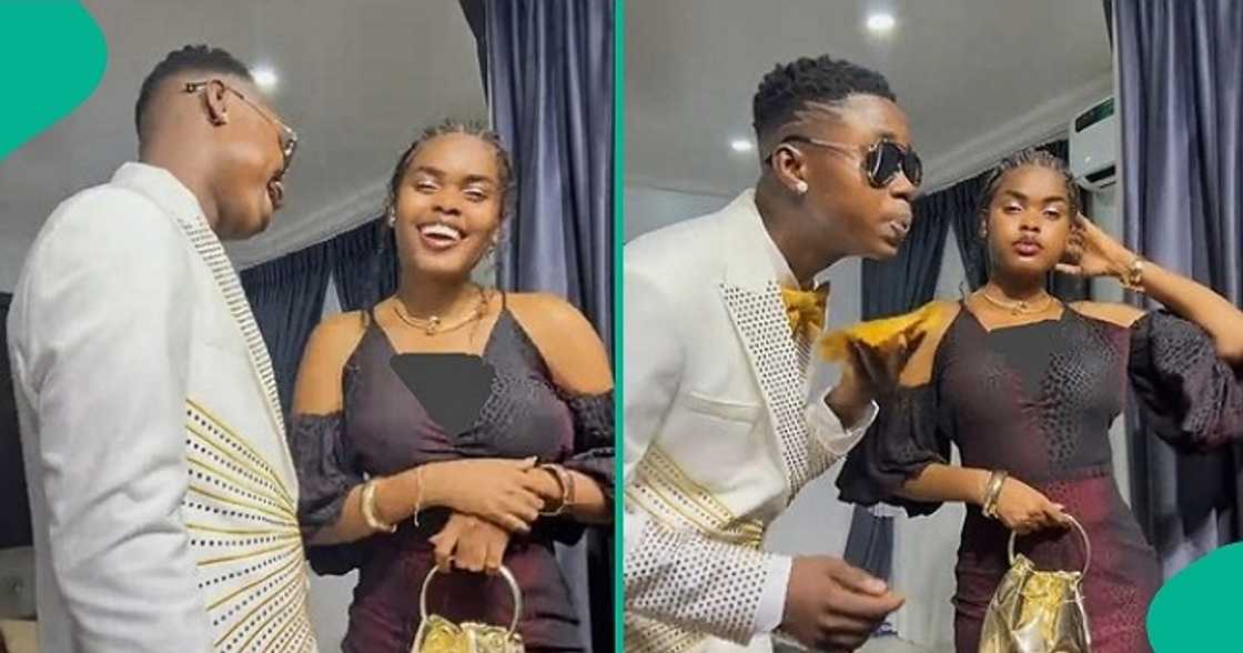 Jarvis Jadrolita's face filled with smiles as Nigerian skit maker Peller announces his intention to marry her in a viral TikTok video.