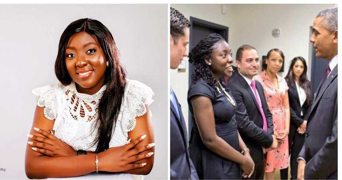 Adepeju Jaiyeoba and Barack Obama Adepeju Jaiyeoba and Barack Obama