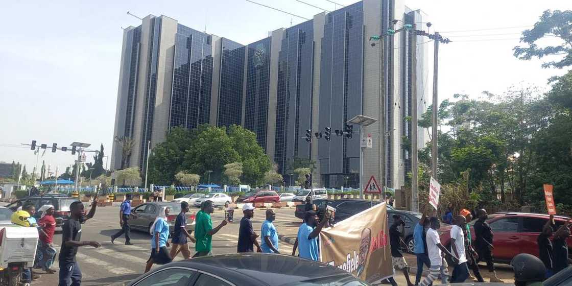 Protesters at CBN