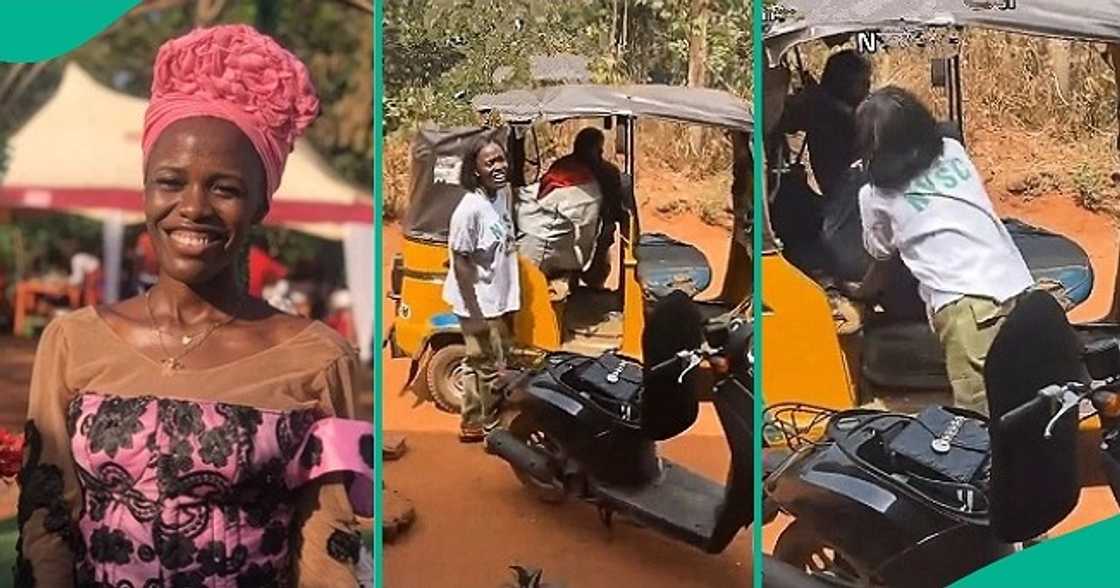 Female corps member who thought she will marry during NYSC returns to family's house Female corps member who thought she will marry during NYSC returns to family's house
