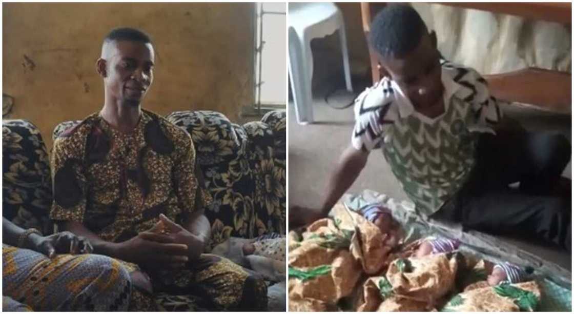 Kabir Owoyemi whose wife delivered triplets in Ogun state.