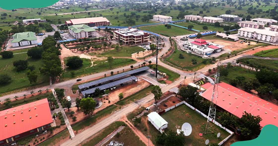 An aerial view of the American University of Nigeria main campus. An aerial view of the American University of Nigeria main campus.