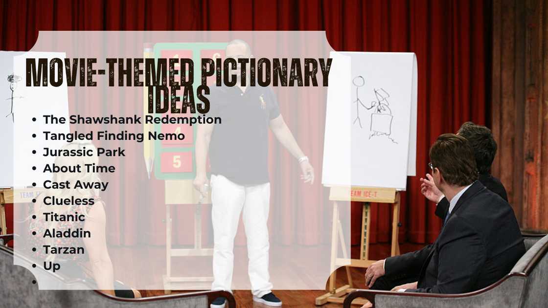 Movie-themed Pictionary ideas Movie-themed Pictionary ideas