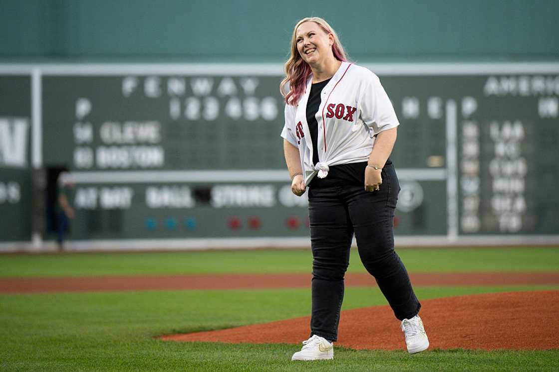 Rebecca Yarros attends an MLB game at Boston, Massachusetts Rebecca Yarros attends an MLB game at Boston, Massachusetts