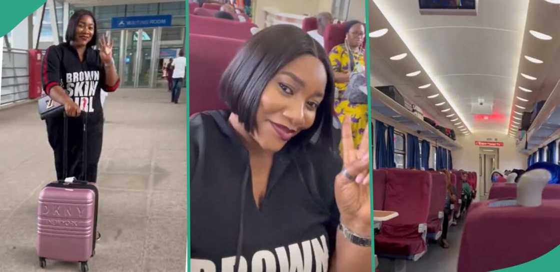 Lady shares her experience riding on a train from Lagos to Ibadan. Lady shares her experience riding on a train from Lagos to Ibadan.
