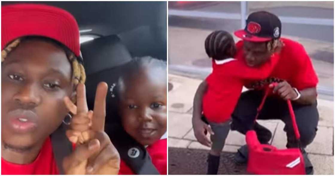 Singer Zlatan and his son Shiloh Singer Zlatan and his son Shiloh