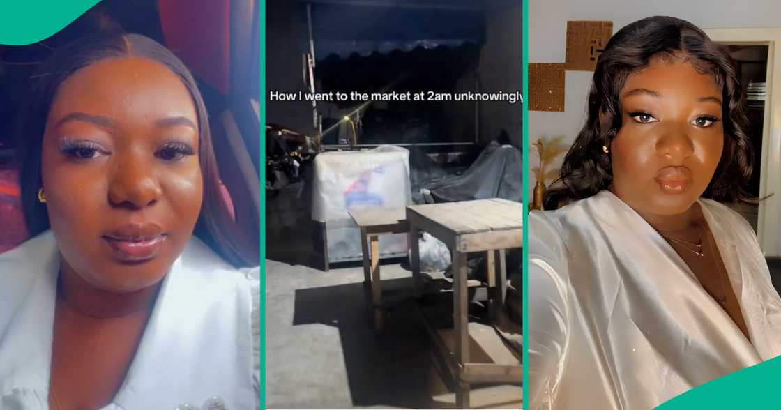 Lady displays things she saw at market at 2am that scared her, video emerges Lady displays things she saw at market at 2am that scared her, video emerges
