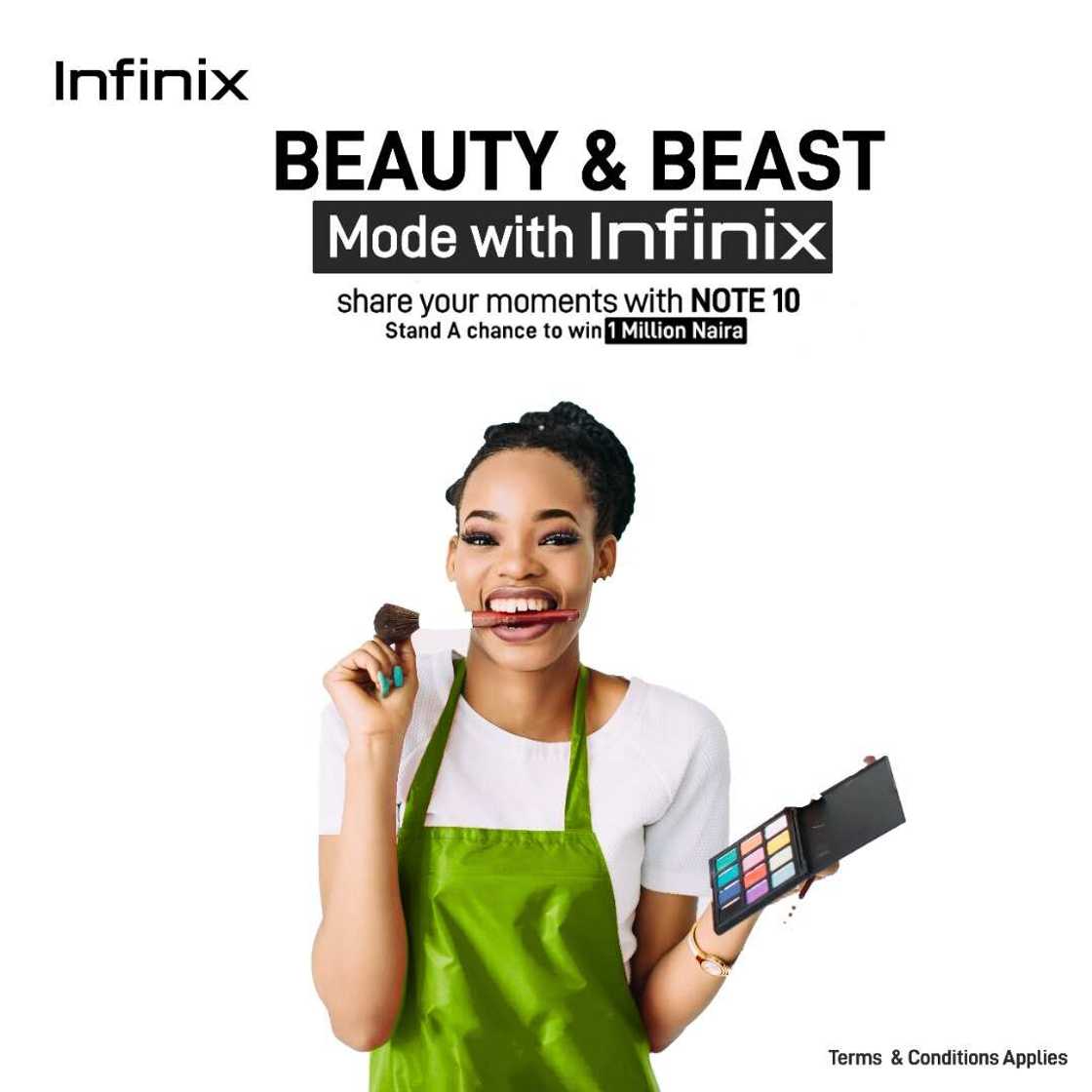 N1m up for Grabs in the Infinix Note 10 Pro Beauty and Beast Mode Challenge