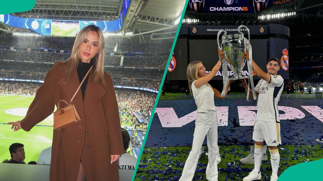 Luz Méndez supporting her partner, Brahim Diaz Luz Méndez supporting her partner, Brahim Diaz