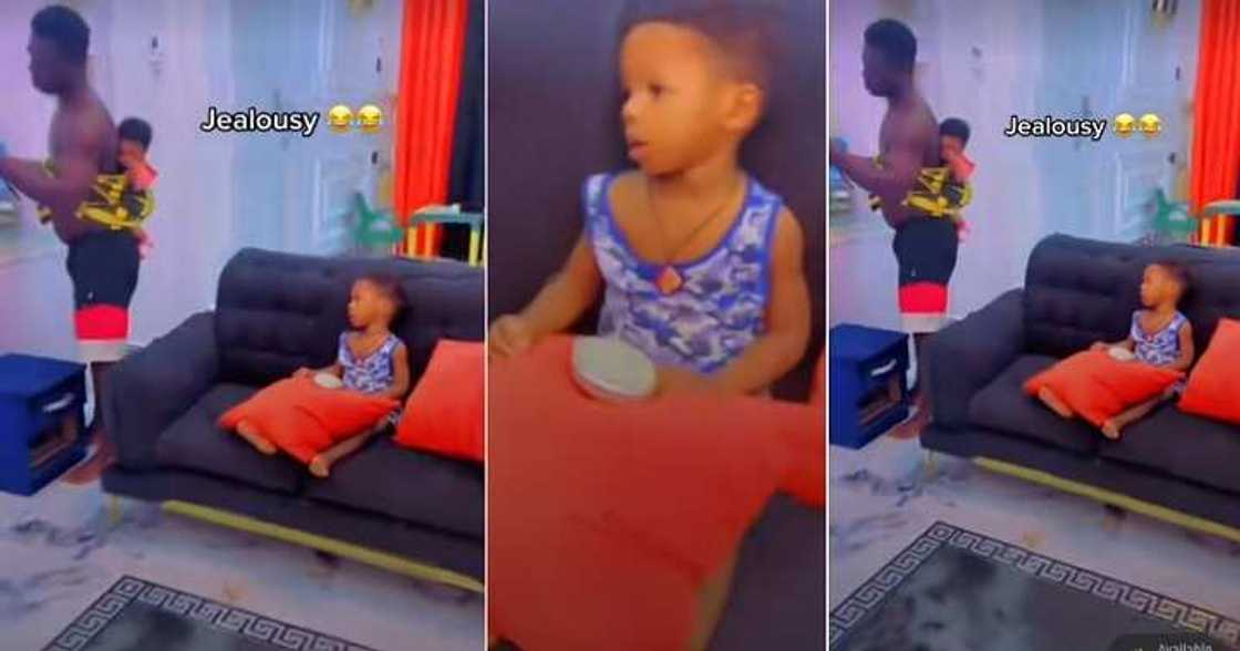 Little boy exhibits jealousy Little boy exhibits jealousy