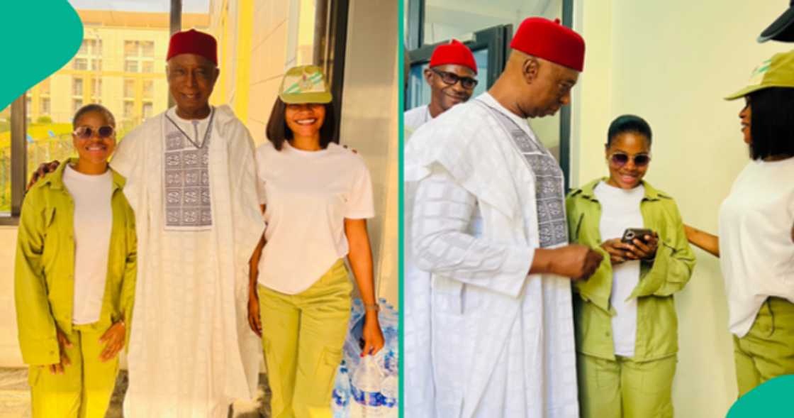 Corps member overwhelmed with joy after meeting Ned Nwoko at National Assembly.