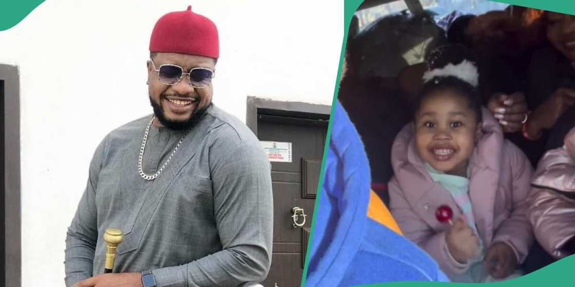Actor Browny Igboegwu finally meets his daughter four years after her birth. Actor Browny Igboegwu finally meets his daughter four years after her birth.