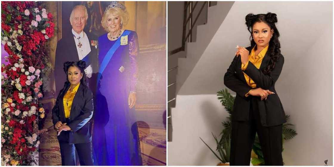 BBNaija Pyhna attends coronation of King Charles lll of England in Lagos, BBNaija Pyhna at coronation of King Charles lll of England in Lagos