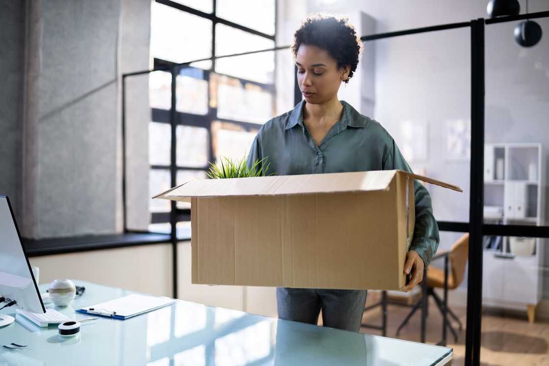 An employee resigning from job