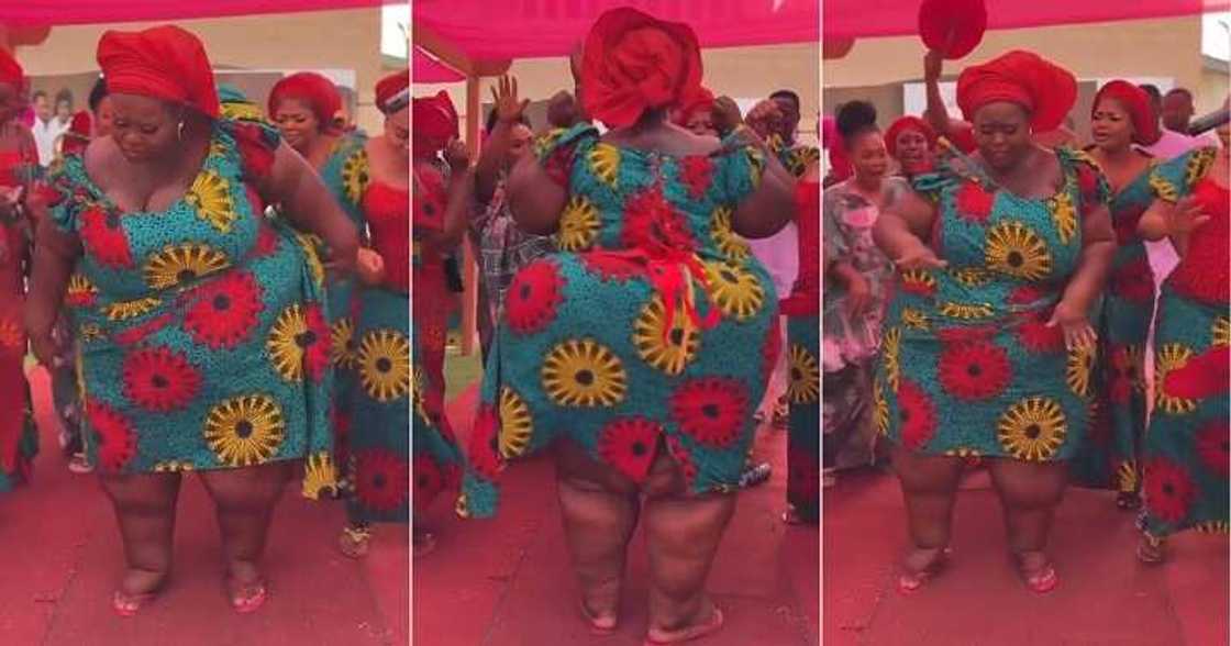 Plus-sized woman dances Plus-sized woman dances