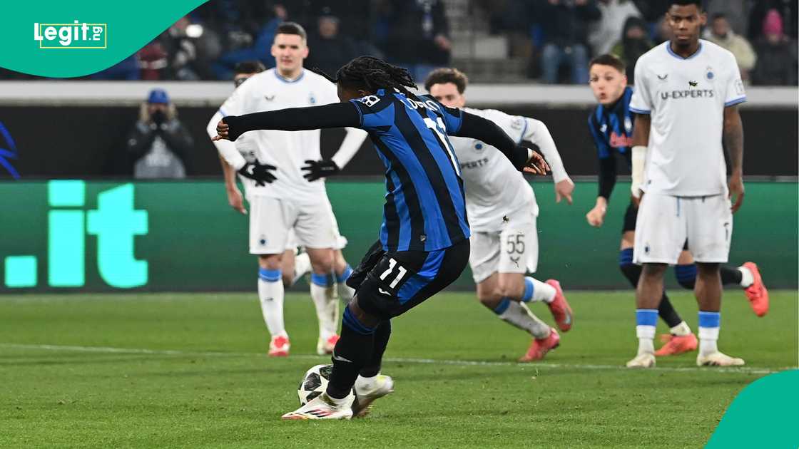 Ademola Lookman, Raphael Onyedika, Atalanta, Club Brugge, Gewiss Stadium, Bergamo, Italy, UEFA Champions League.