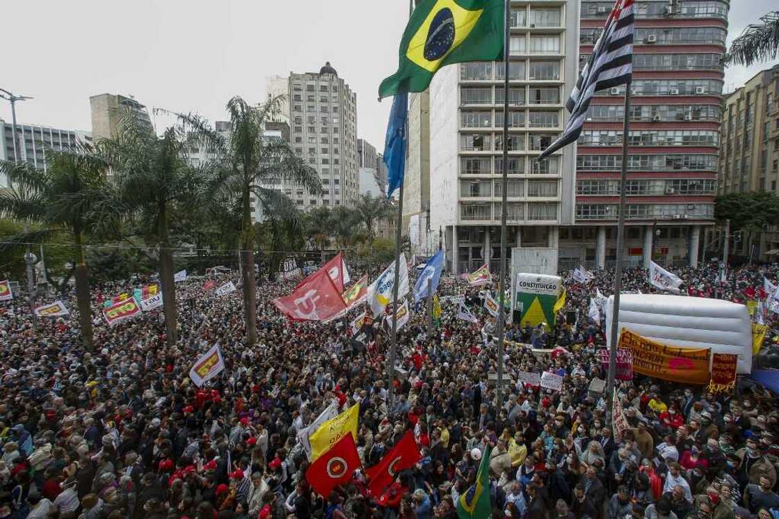 Thousands marched in Brazil in 'defence of democracy' Thousands marched in Brazil in 'defence of democracy'