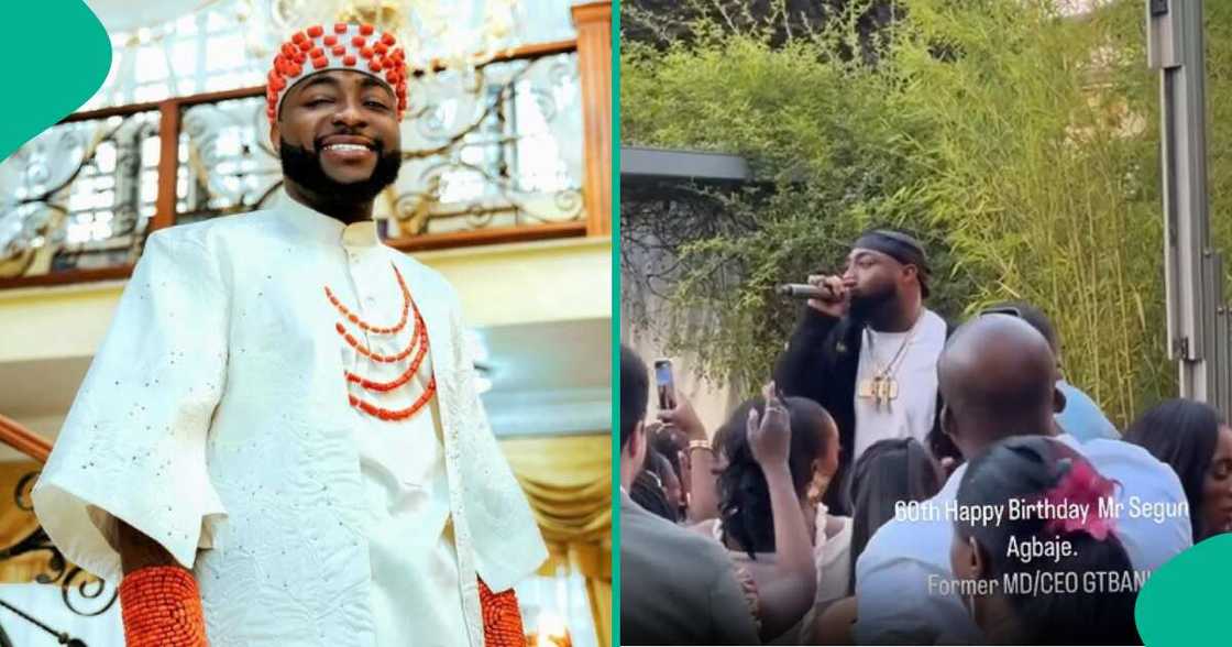 Davido performs at ex-GTBank MD's 60th birthday party in Italy days after wedding.