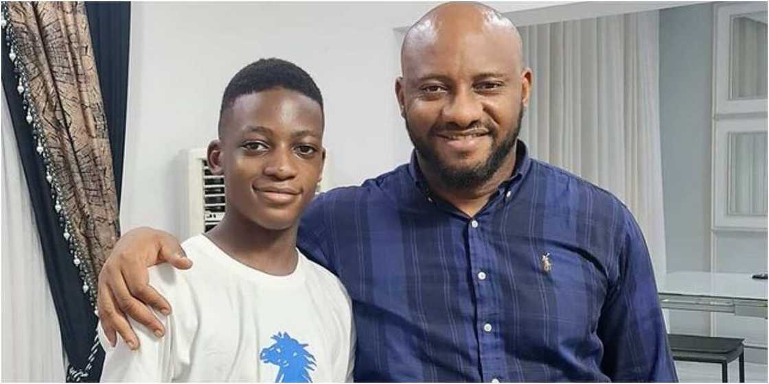 Yul Edochie and son Yul Edochie and son