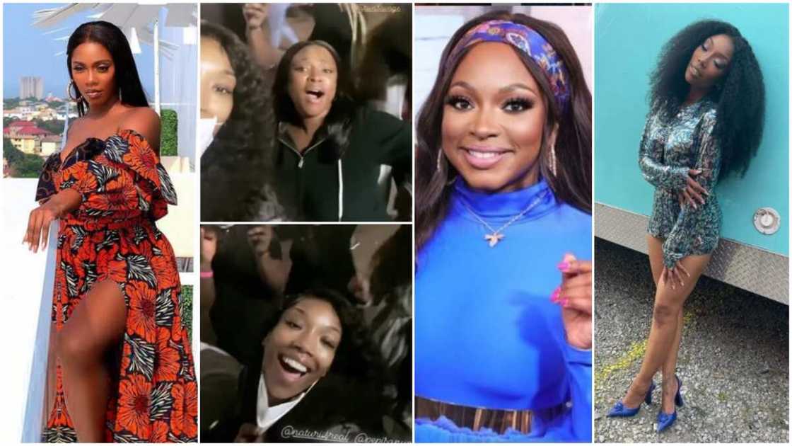 Brandy and Naturi sang along Brandy and Naturi sang along