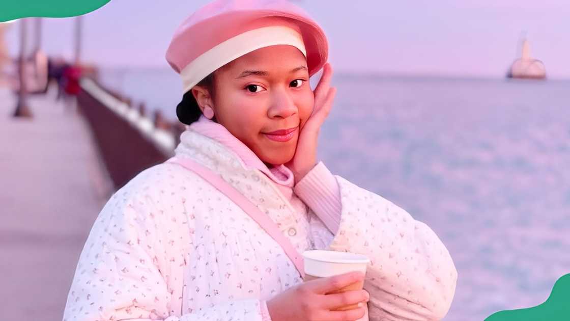 Journey Early looks on as she poses for a photo