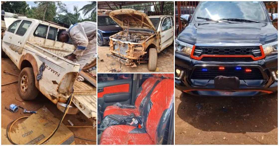 2020 Tiger car, Nigerian man converts old car into tear rubber 2020 Tiger car, Nigerian man converts old car into tear rubber