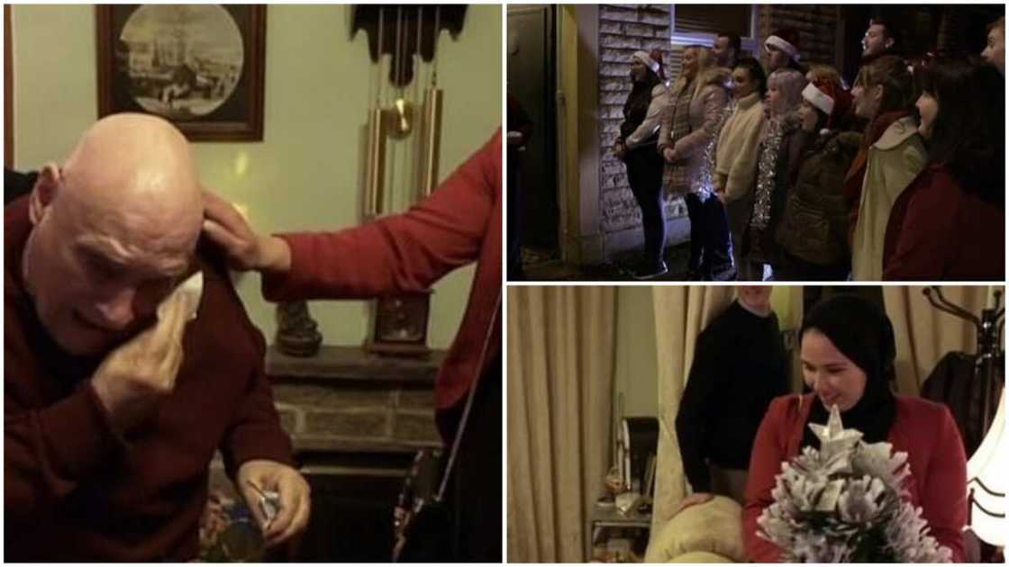 The man was moved close to tears by the kind act of the college students. Photo source: Daily Mail The man was moved close to tears by the kind act of the college students. Photo source: Daily Mail