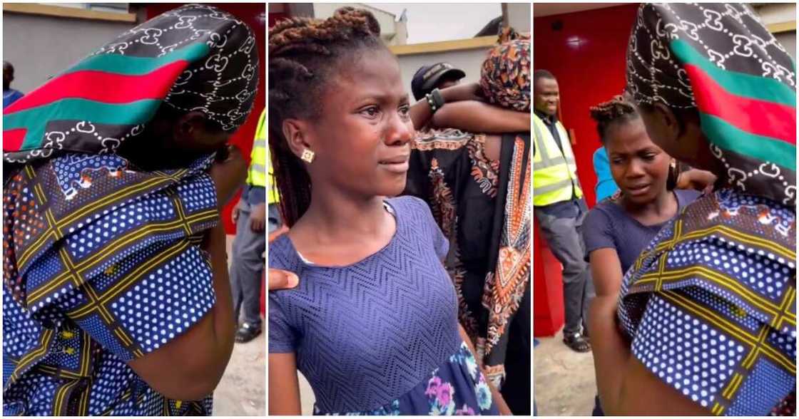 Gilr cries, grinding machine, dancing competition, Nigerian girl cries as mum loses