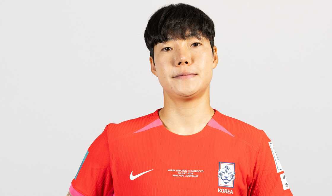 Lee Geum-min poses for an official FIFA Women's World portrait