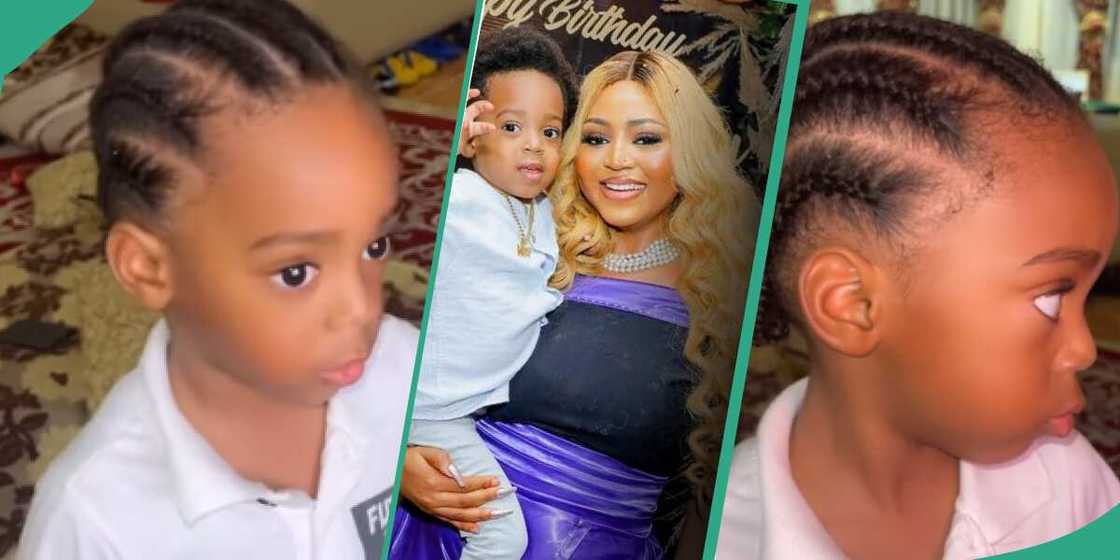 Regina Daniels' son Munir