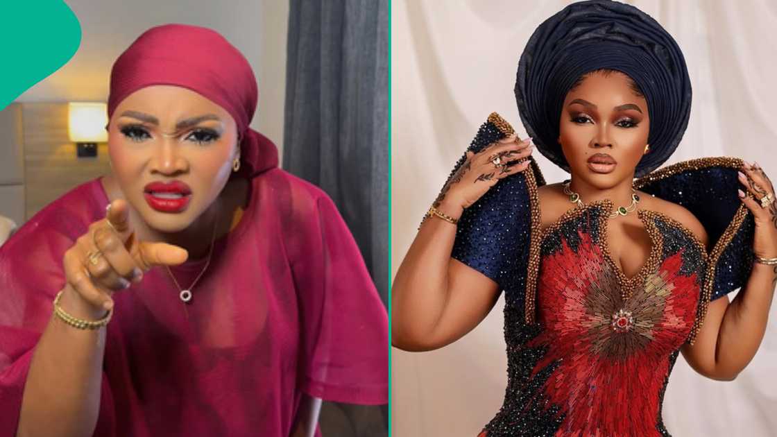Actress Mercy Aigbe reacts as netizen calls her 003 of Nollywood. Actress Mercy Aigbe reacts as netizen calls her 003 of Nollywood.