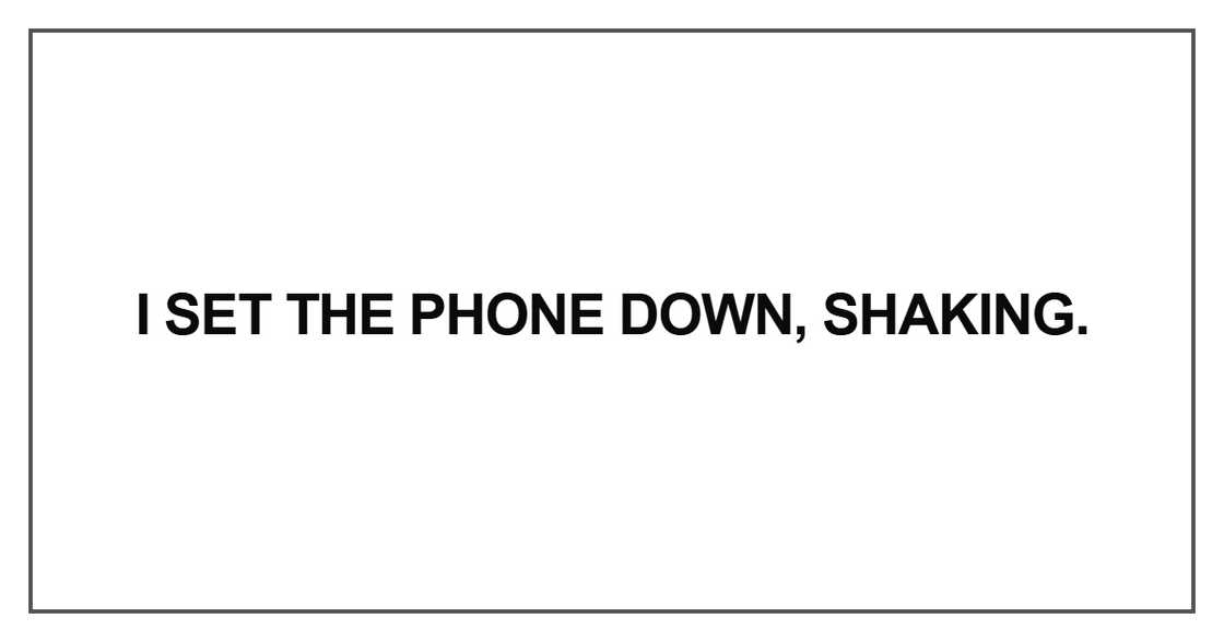 I set the phone down I set the phone down