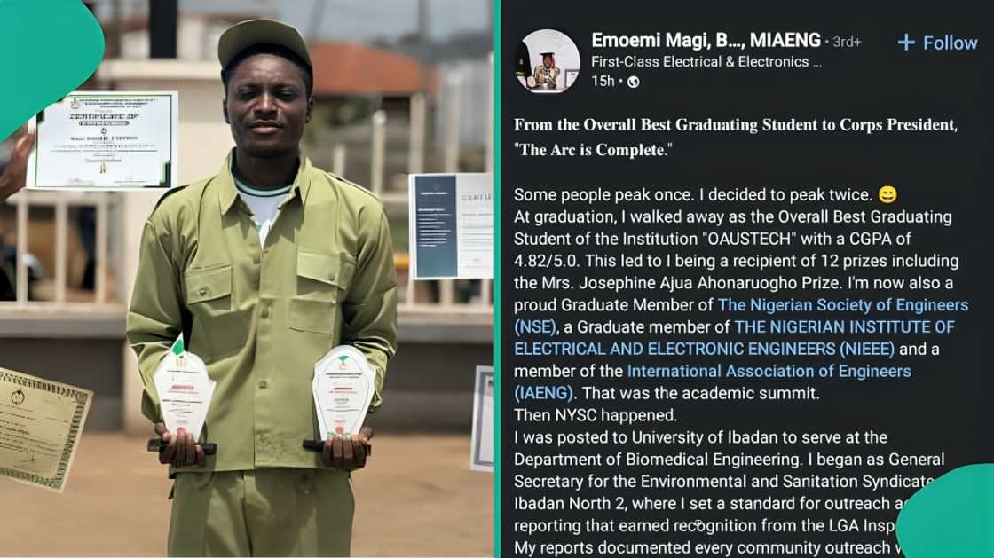 University of Ibadan corps member goes viral after showing what he got during POP University of Ibadan corps member goes viral after showing what he got during POP