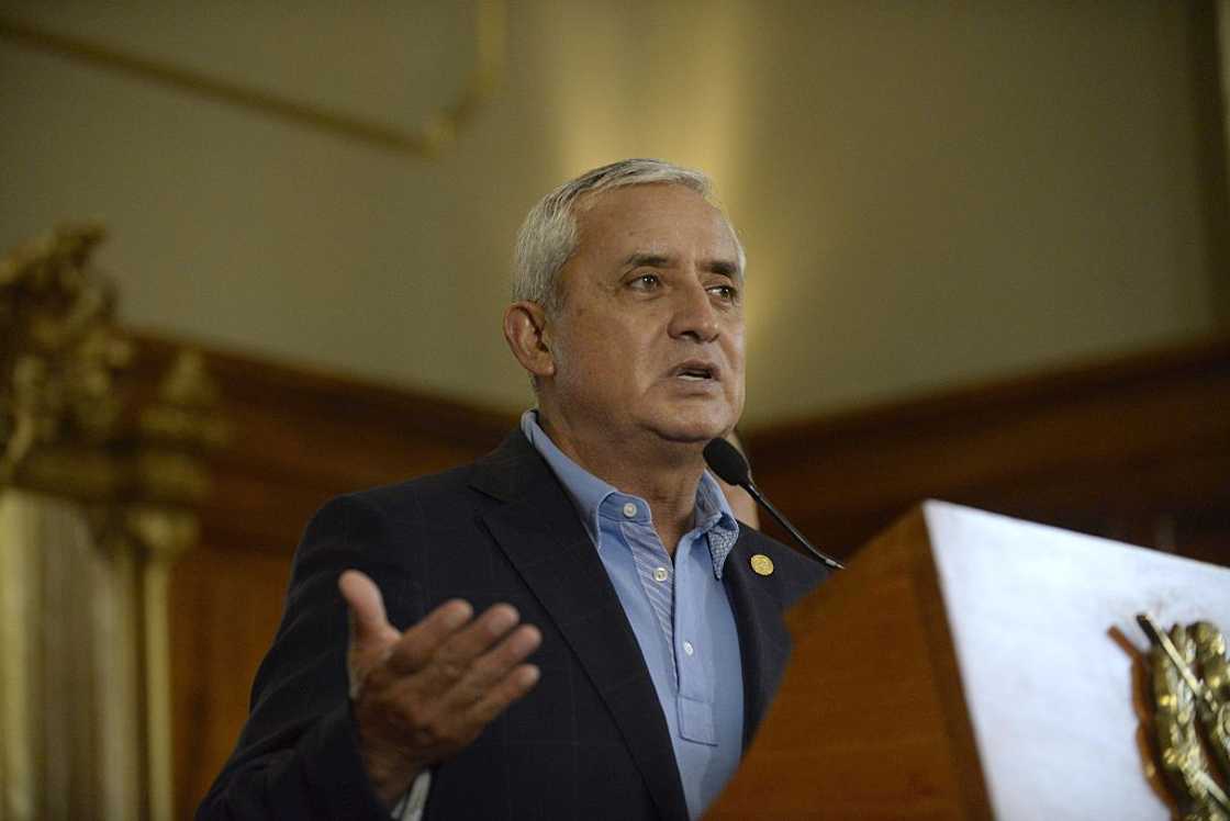 Otto Perez Molina addresses a press conference in 2015 Otto Perez Molina addresses a press conference in 2015