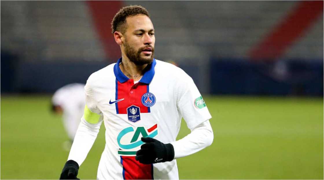 Angry Neymar reacts after Barcelona were handed penalty against PSG in Champions League Angry Neymar reacts after Barcelona were handed penalty against PSG in Champions League