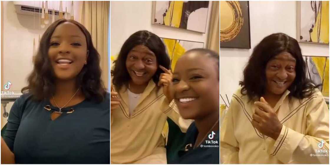 Veteran Actor Jide Kosoko Joins Daughter in Hilarious TikTok Skit, Social Media Thrown Into Frenzy