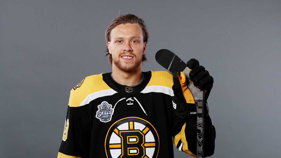 David Pastrnak of the Boston Bruins poses for a portrait. David Pastrnak of the Boston Bruins poses for a portrait.