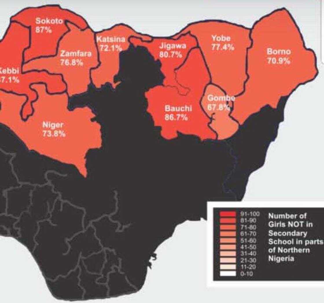 Yawan mata daga Arewa wadanda bassu zuwa makaranta a sabon bincike Yawan mata daga Arewa wadanda bassu zuwa makaranta a sabon bincike