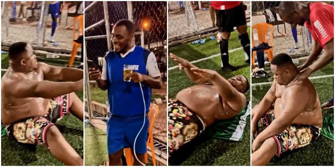 Davido, Other Celebs React in Amusement As Cubana Chiefpriest Undergoes Funny Massage Session on Field Davido, Other Celebs React in Amusement As Cubana Chiefpriest Undergoes Funny Massage Session on Field