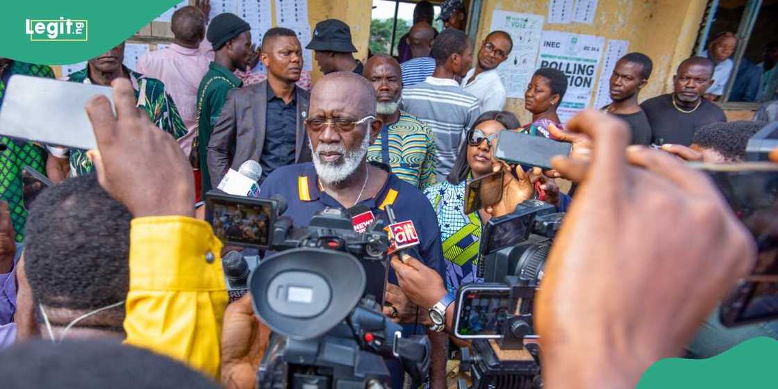 Athan Achonu votes at polling units Athan Achonu votes at polling units
