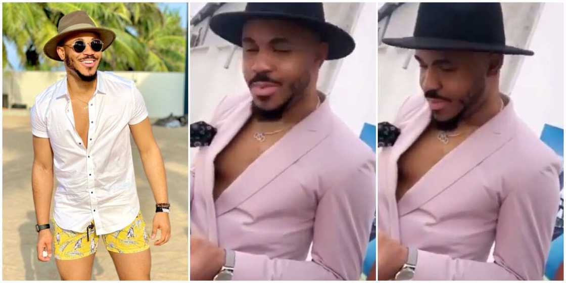 You Look Like Sister Nkechi, Trolls Reap BBNaija's Ozo Apart over Blazer and Hat Outfit You Look Like Sister Nkechi, Trolls Reap BBNaija's Ozo Apart over Blazer and Hat Outfit