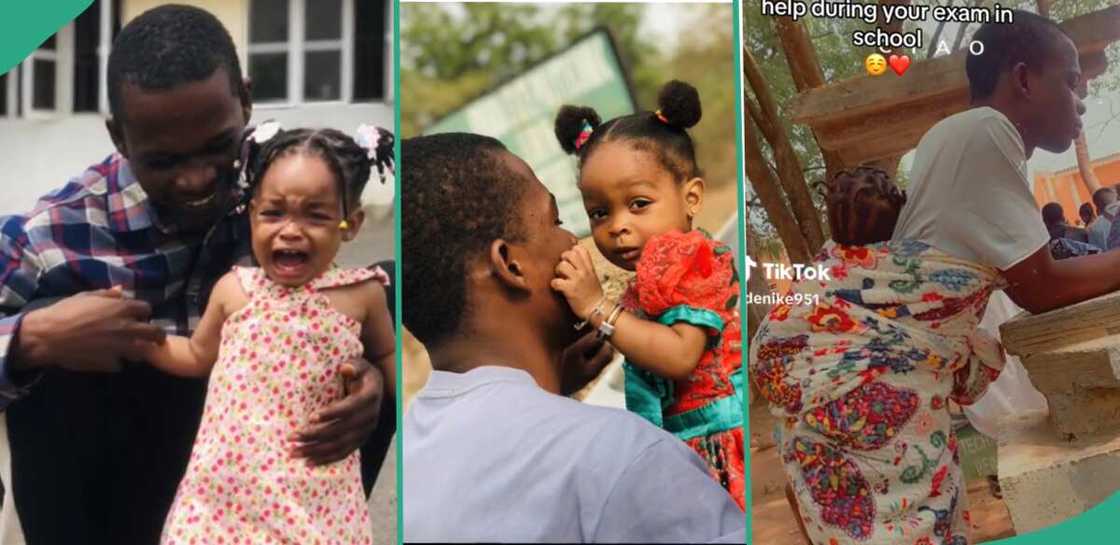 Lady shares how her brother takes care of her baby. Lady shares how her brother takes care of her baby.