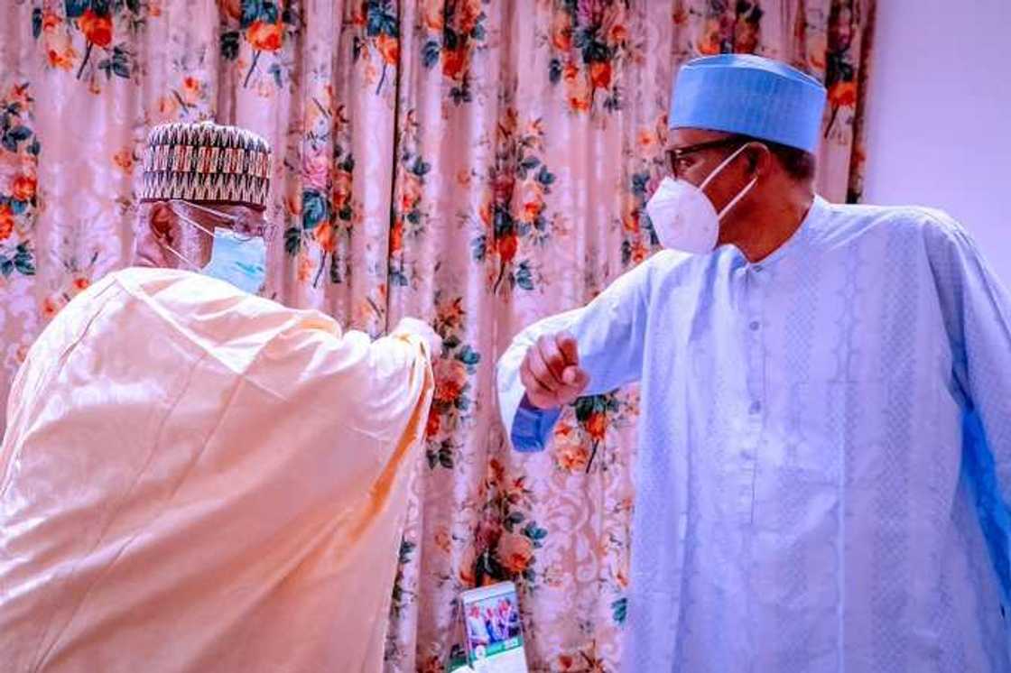 Buhari Meets Former Head of State Abdulsalami in Aso Rock Buhari Meets Former Head of State Abdulsalami in Aso Rock