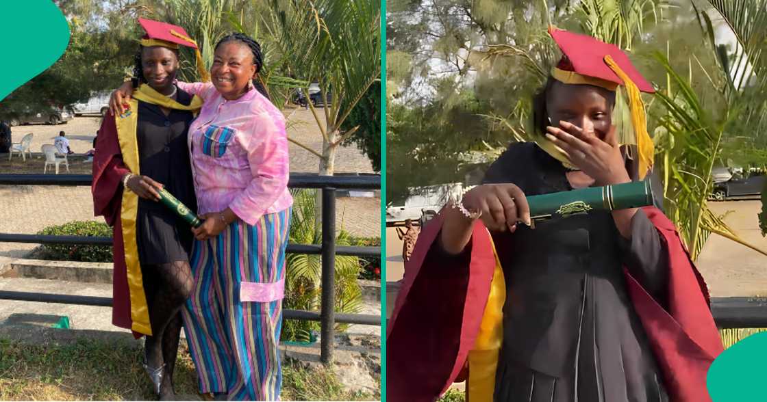 Many years after winning best graduating student in primary and secondary school, lady wins again at university level