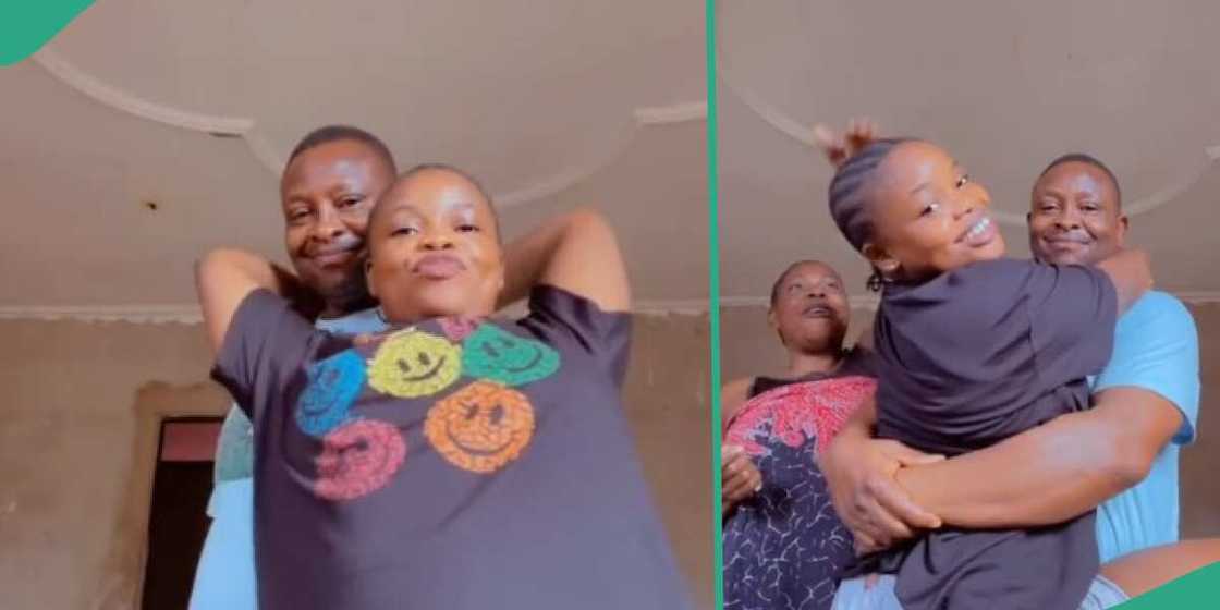Wife kicks as husband carries grown up daughter on his body Wife kicks as husband carries grown up daughter on his body