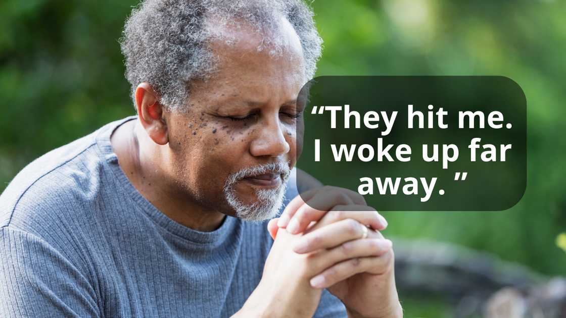 A distressed old man A distressed old man